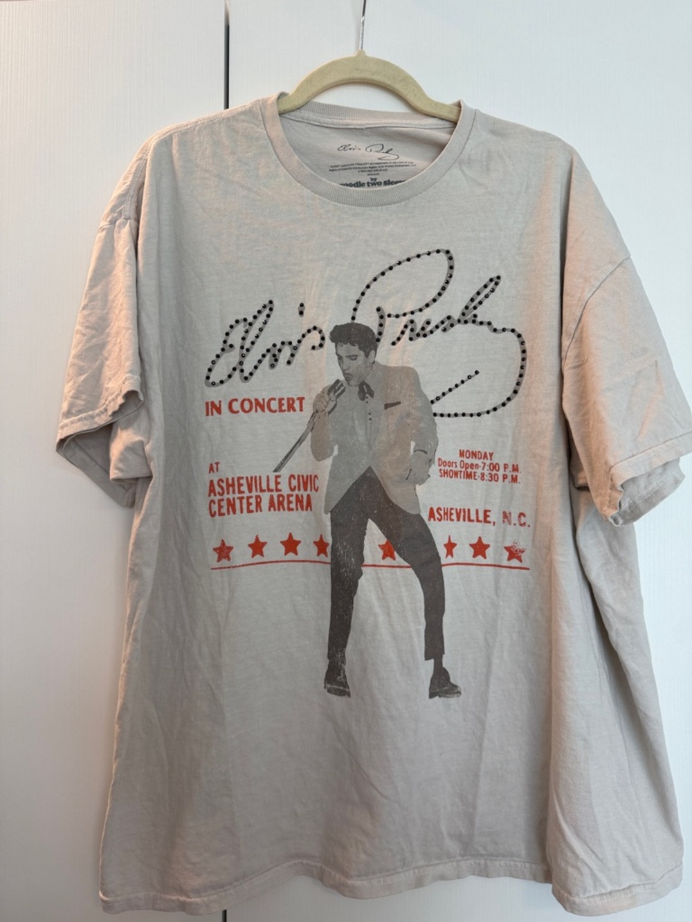 Elvis Presley Graphic Concert Tee - Light Gray